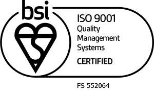 BSI ISO 9001 Quality Management Systems Certified logo